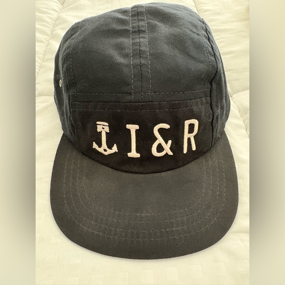 Iron & Resin Black Cap with White Logo
